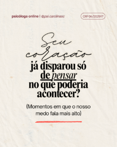 Medo real e imaginário - Post 2